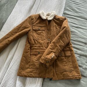 Women’s small khaki coat, brand:Shyanne